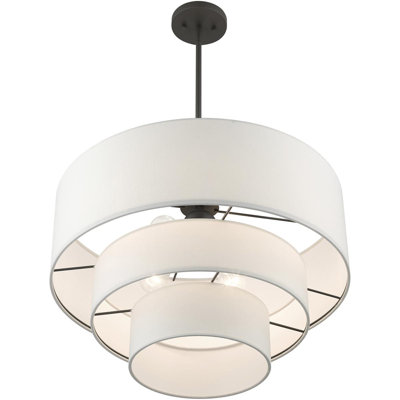 Lustre suspendu 4 lumières en nickel brossé