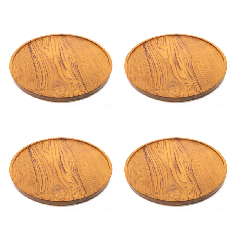 Plat à pizza en bois massif Rainforest Bowls, H 0,78 po x L 9,8 po x l 9,8 po