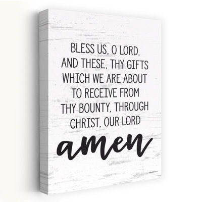 Bless Us - Modern Farmhouse Bless Us O Lord Dinner Prayer Faithbased Quote Art