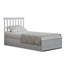 Anenas UK Single - UK Single White Wooden 3ft Ottoman Storage Bed with Pocket Sprung Mattress