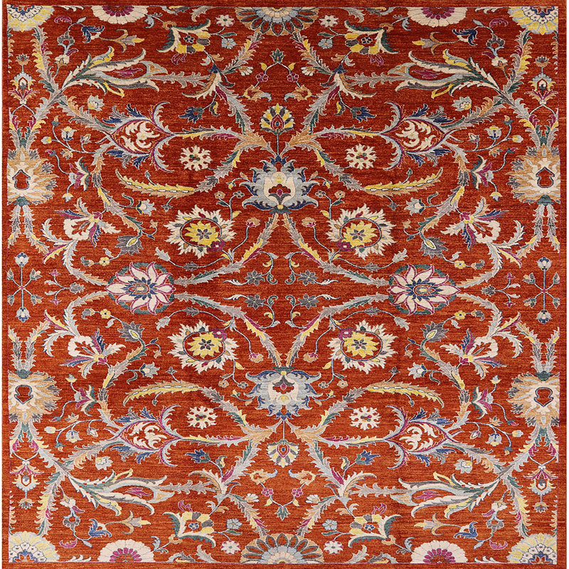 Tapis marocain tissé à la machine, Carré 5 pi