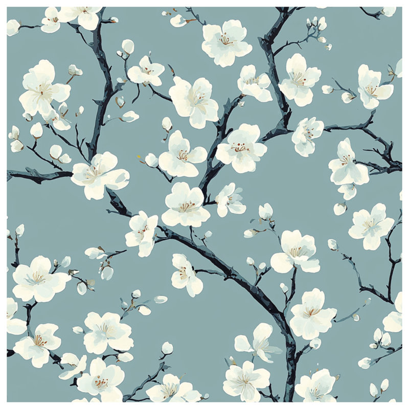 Rideaux Cherry Blossom Branches, Blockout, 50 po x 80 po - 1 panneau