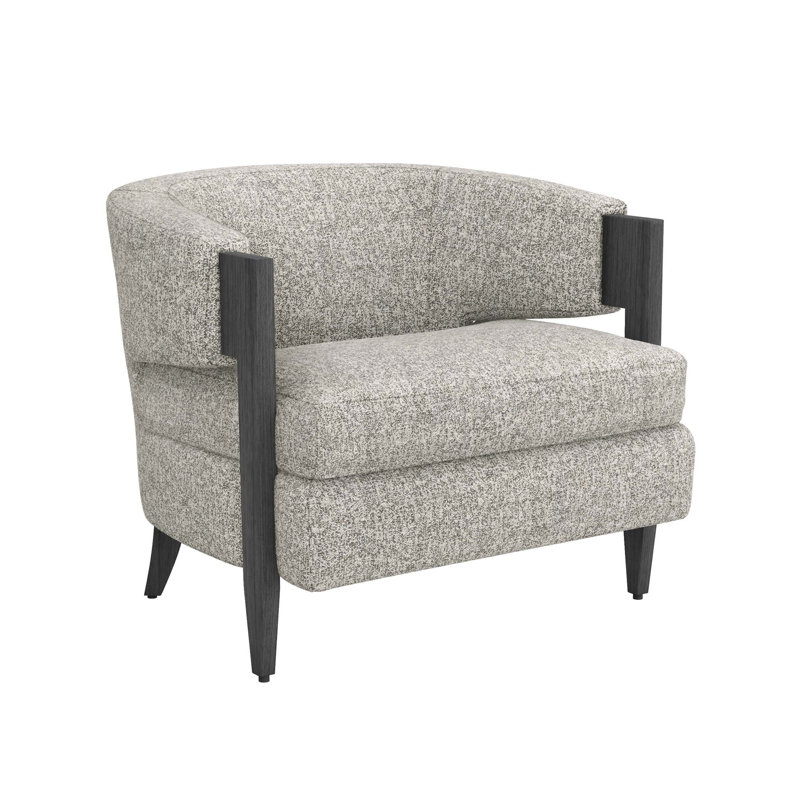 Fauteuil demi-tonneau Kelsey, Gris foncé, Mélange de polyester Breeze