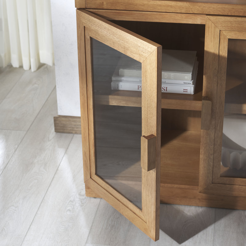 Dunwell Hendricks Grenier Glass Cabinet Bookcase, Natural