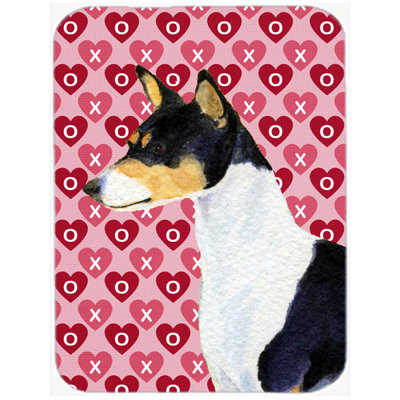Planche à découper en verre Caroline's Treasures Valentine Hearts Basenji Hearts
