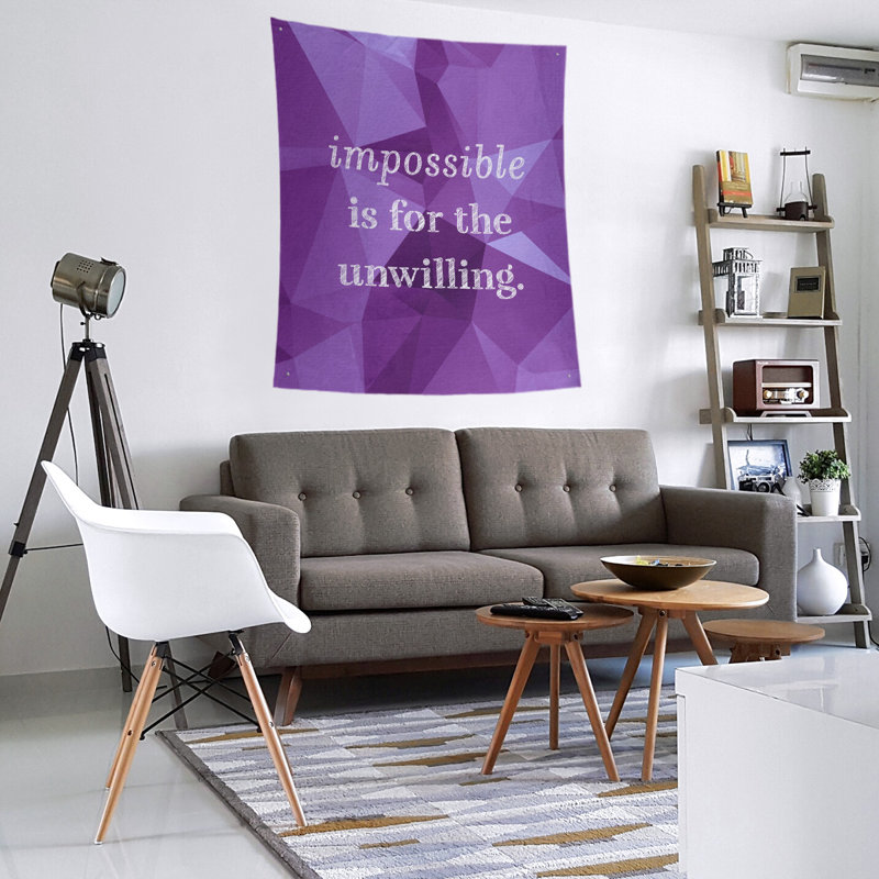 Tapisserie quote-en polyester en faux gemme, H 27,5 po x l 37,5 po, Améthyste