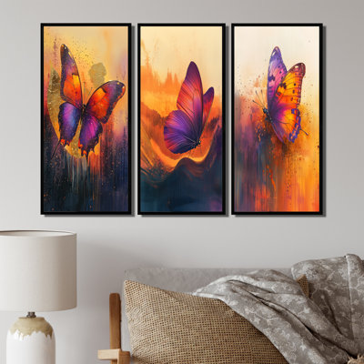 Lavande, échos du papillon I - Collection d'art mural papillon