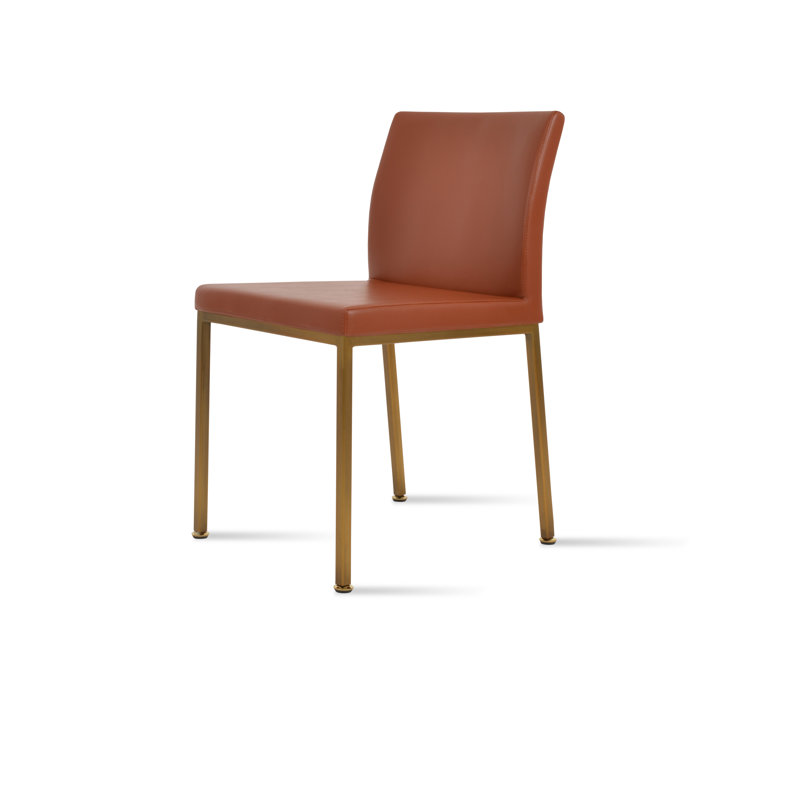 Aria Metal Adjuster Side Chair, Brass, PPM Cinnamon 