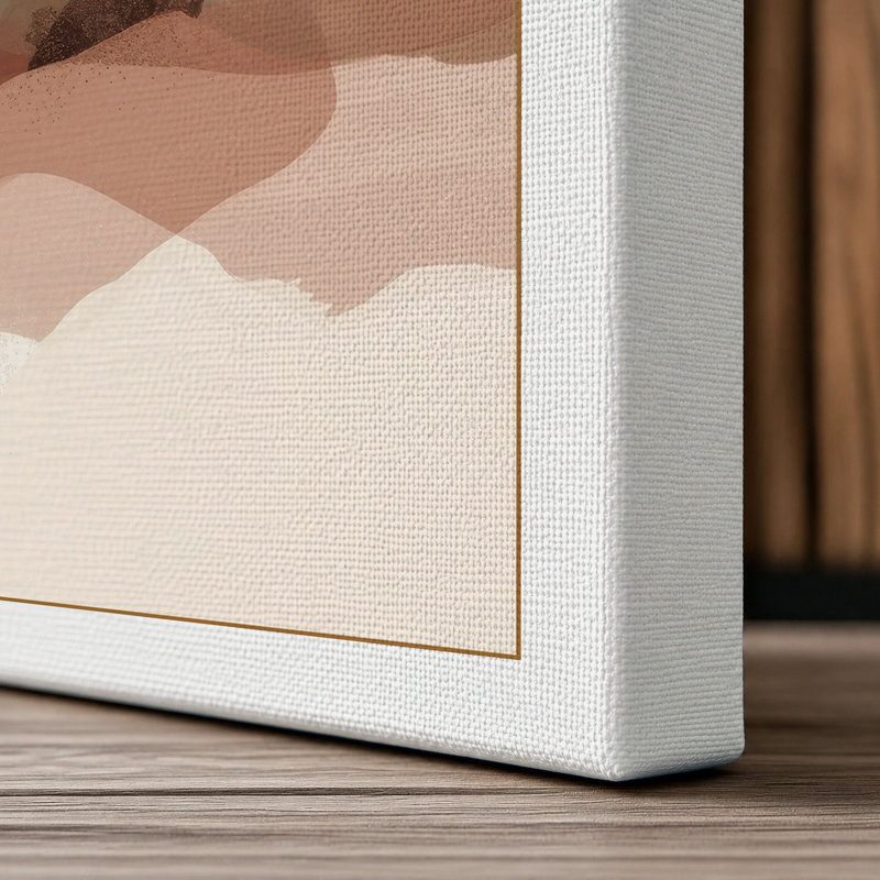 Mountains Reflected Minimalist - Wrapped Canvas, 36x24 - 91.4 x 61.0 cm, White Border