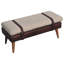 Banc en bois massif avec garniture cloutée-1441416903