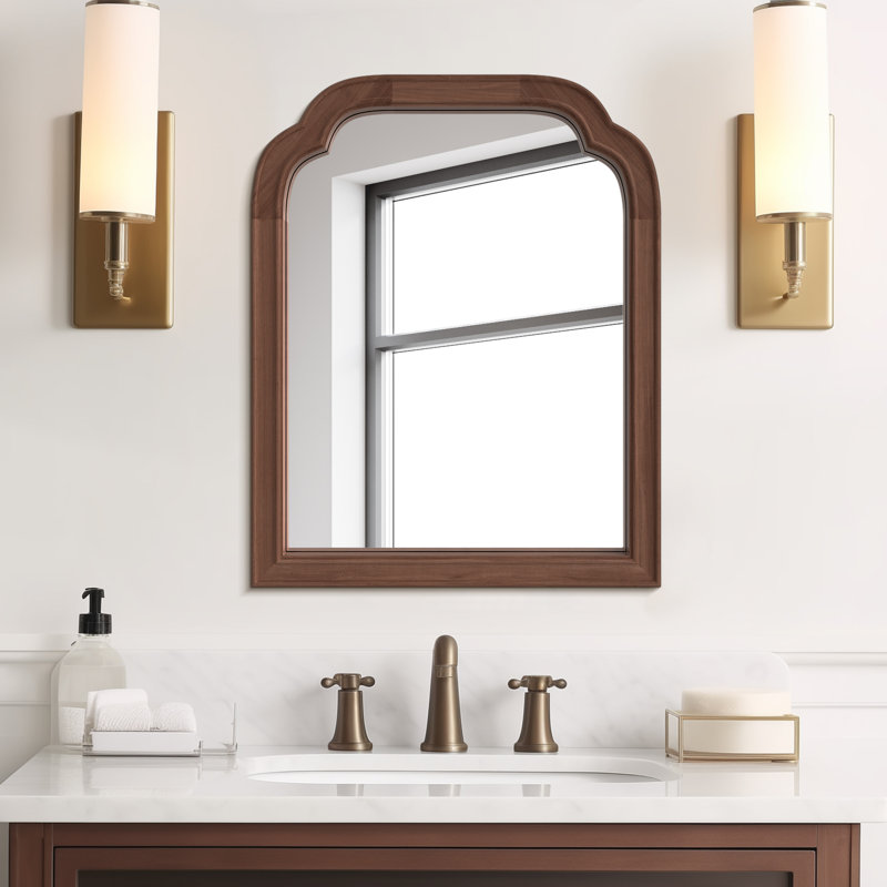 Miroir mural Ancalin, Noyer, 20 po x 16 po
