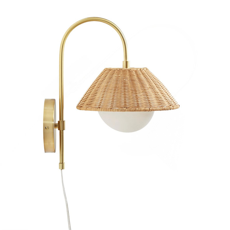 Rattan Weave Wall Sconce