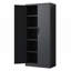 Armoire de rangement en métal 72 po H, armoire verrouillable en acier noir