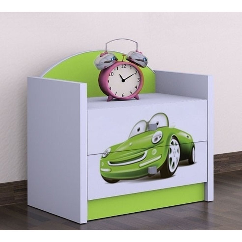 Sidney 2 Drawer Nightstand, Green