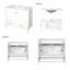 Meuble-lavabo moderne blanc 36 po avec lavabo en céramique, portes à fermeture douce, tablettes doubles et tiroir divisé-976832131