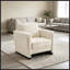 Fauteuil d'appoint rembourré avec accoudoirs en bois et coussin épais-130605533