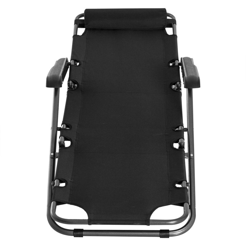 Aymelia 135cm Long Reclining Single Chaise, Black