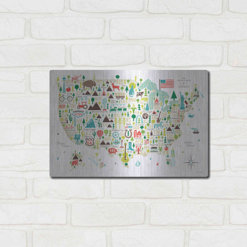 «Illustrated USA» par Michael Mullan, H 12 po x l 16 po
