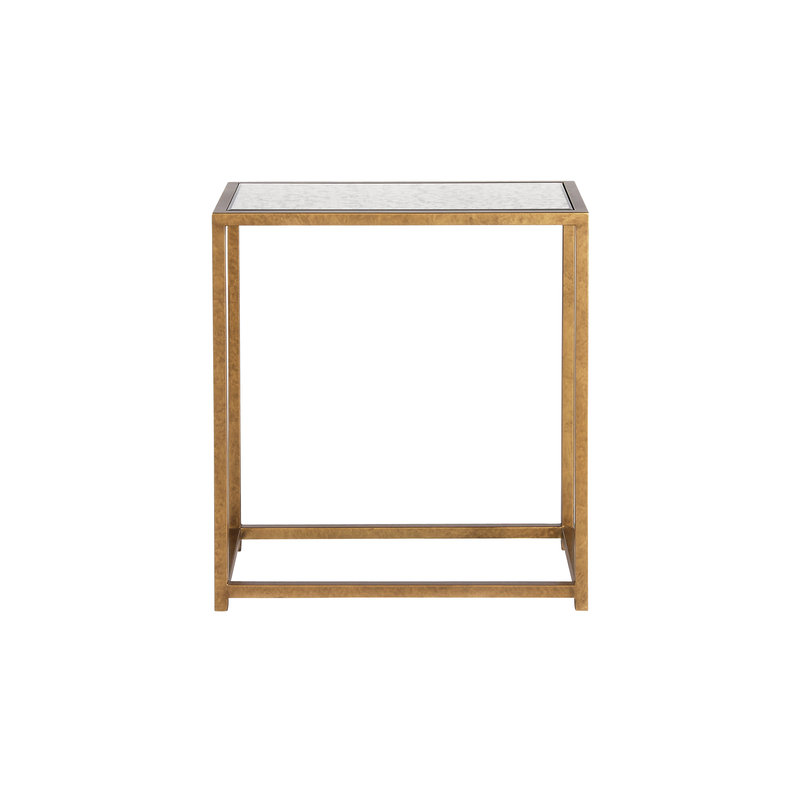 Paris Solid Wood End Table, Gold