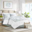 Literie pour grand lit 200tc - broderie foncée, édredon 100% surdimensionné et