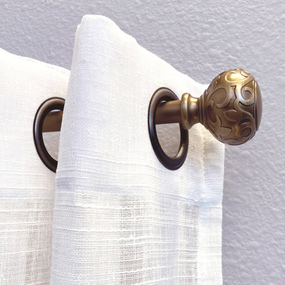 Eichen Metal Adjustable Single Curtain Rod