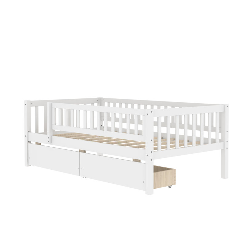 Lit avec rangement Murvyn, Blanc