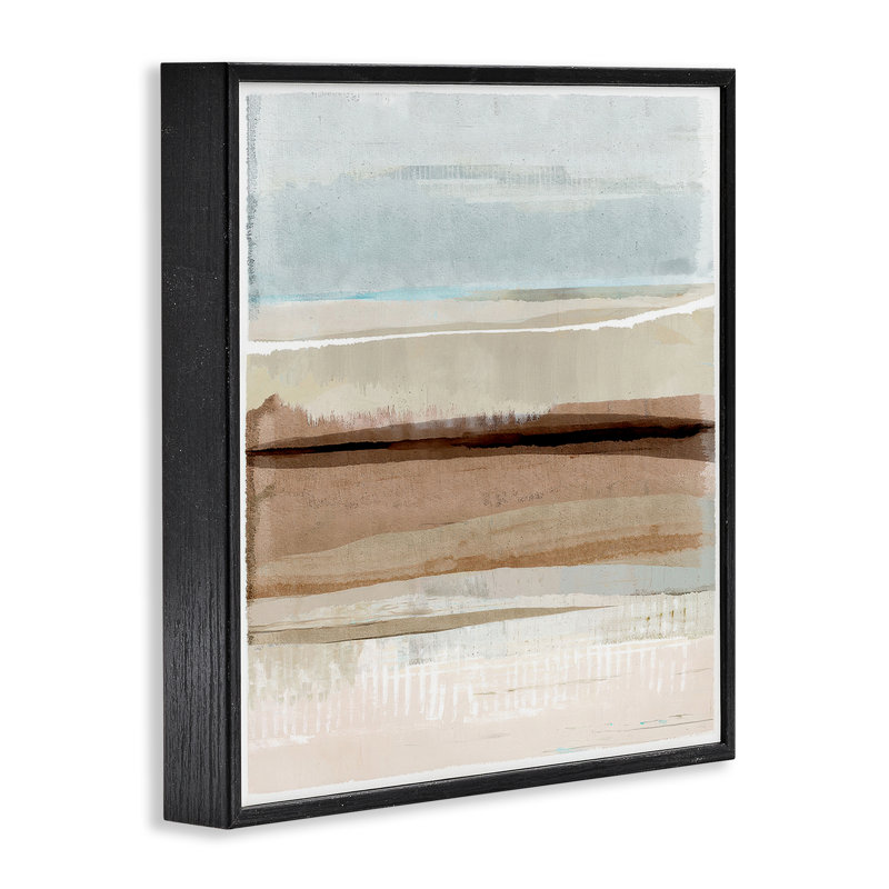 «Winter Sands», estampe numérique par Flora Kouta, H 12 po x l 12 po, Giclée encadrée noir minuit