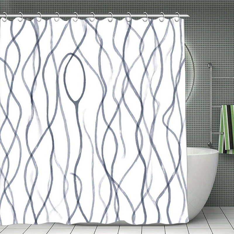 Rideaux de douche Abstract Curved Line, 71 x 71