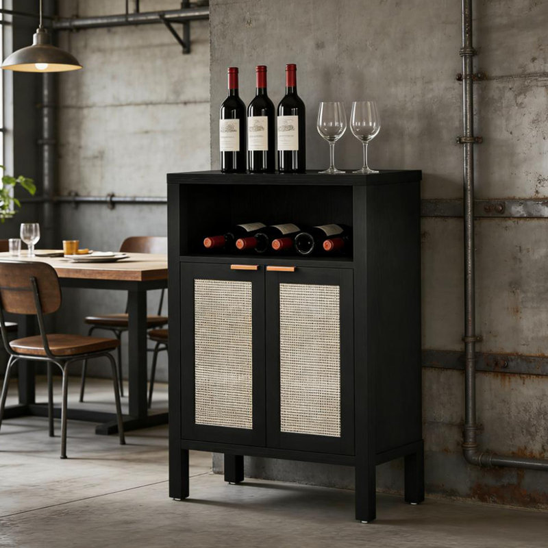 Rangement multi-pièces à tablettes réglables Nordic Style, Noir patiné