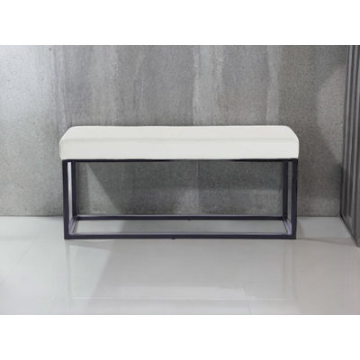 Banc rembourré en similicuir Mazury