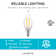 Equivalent E12/Candelabra Dimmable LED Bulb