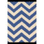 Tapis bleu en laine à chevrons crocheté à la main-16363698