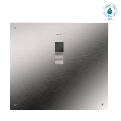 TOTO ECOPOWER Touchless 1.28 GPF High-Efficiency Concealed Toilet Flushometer Valve For Back Spud With 14 X 12 Cover Plate, Stainless Steel - TET2LB31#SS