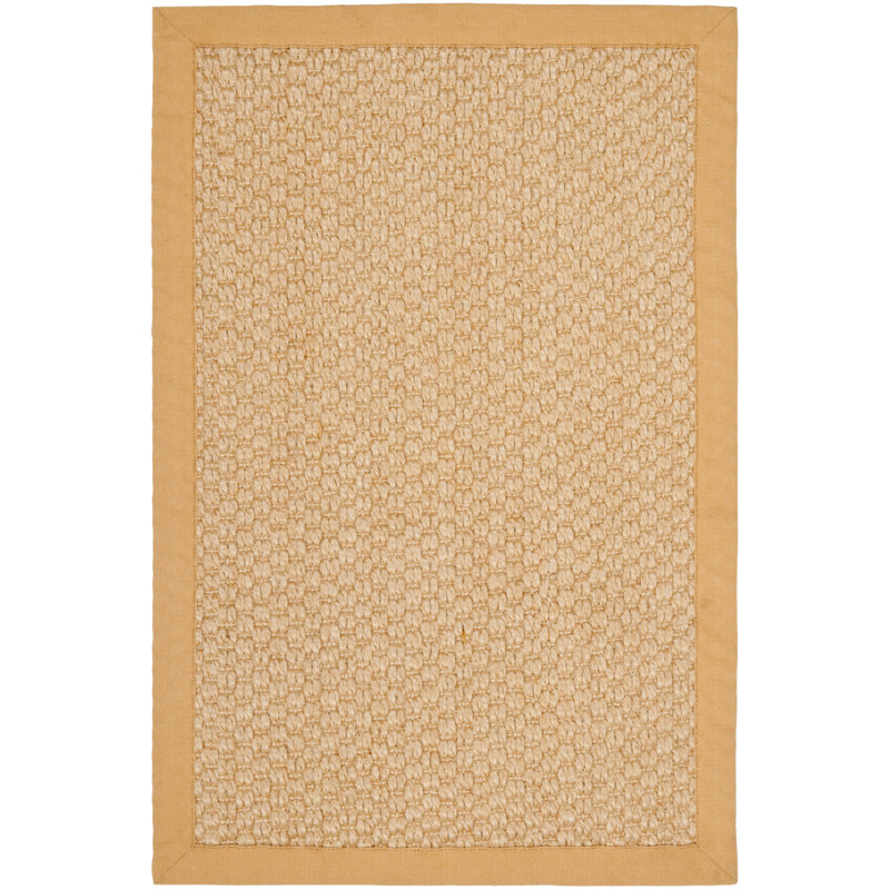 Tapis beige / jaune en jute / sisal, Rectangle 2 pi x 3 pi