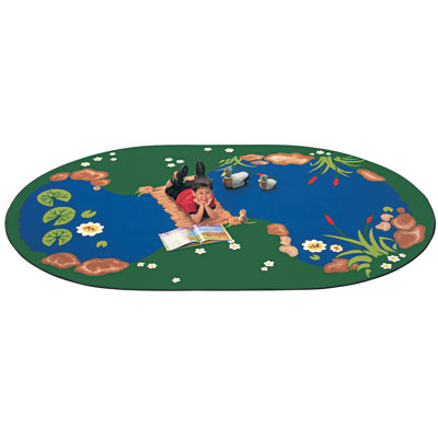 Tapis bleu / vert Playful Pond