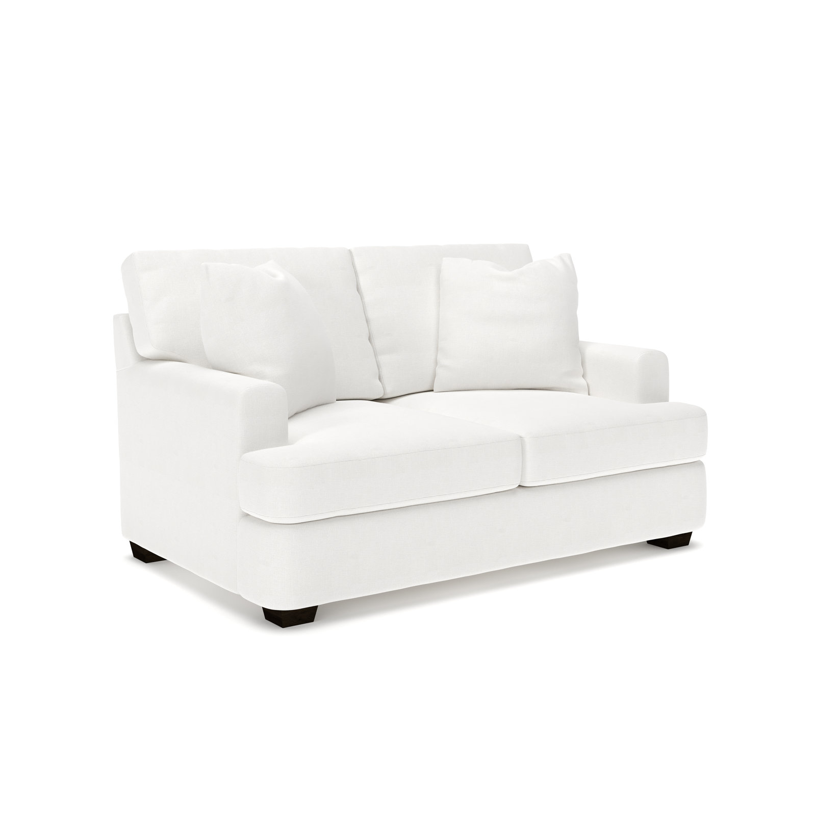 Emilio 65'' Upholstered Loveseat, Drusky Moonglow Sustain® Basketweave