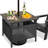 Adirondack Square Side Table With Umbrella Hole, Pool Composite Patio Table,HDPE End Tables For Backyard,Pool, Indoor Companion, Easy Maintenance & Weather Resistant-1676381879