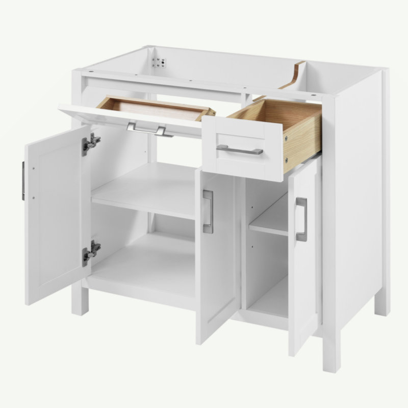 [Cabinet seulement] Meuble-lavabo de 36 po (lavabo non inclus), Blanc
