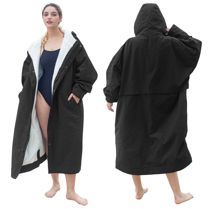 Parka de bain pour adulte très chaude Catalonia, M / L, Noir