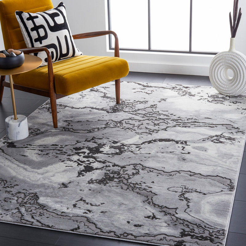 Craft Performance Abstract Rug, Round 6'7"