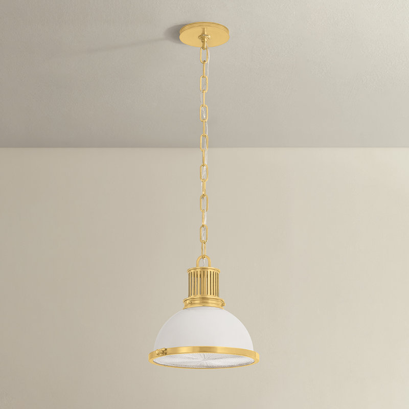 Lowerre Semi Flush, Antique Brass