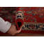 Tapis de couloir indien floral rouge Agra 3 x 12