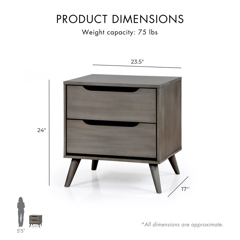 Ensemble de table de chevet et commode 4 pièces Amilliyon