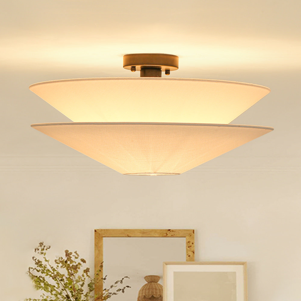 20" Single Light Semi Flush Mount