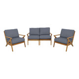 Hatteras Outdoor 3 - Piece Teak Conversation Set