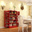Grande armoire de rangement, armoire de cuisine avec portes doubles et tablettes à 5 niveaux, pour la maison-1728615439