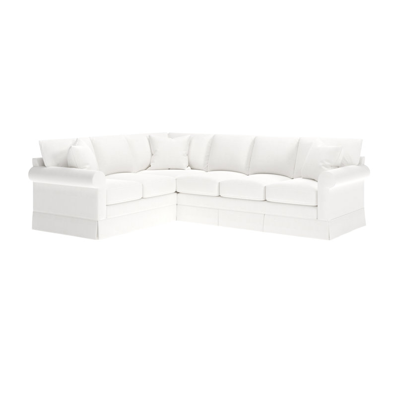 Canapé modulaire rembourré de 115 po avec coussins en mélange de duvet et pièces en mousse 115 po Friedman