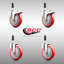 Ensemble de roulettes extensibles 5 pouces en acier inoxydable 316SS