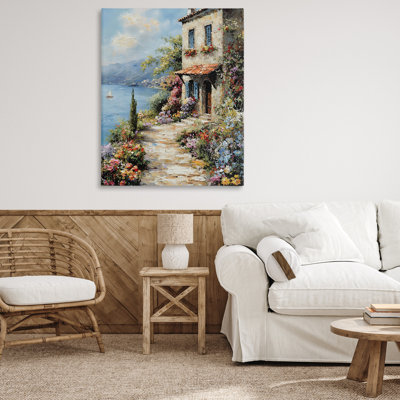 Seaside Cottage Architecture Canvas, design by Franklyn Gregory