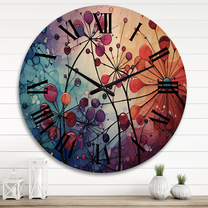 Horloge murale en bois massif Mirzhan, Très grand